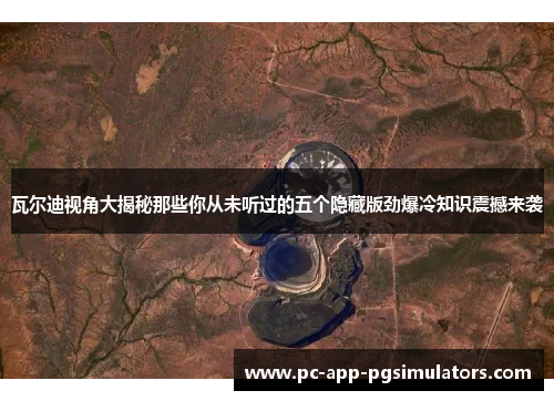 瓦尔迪视角大揭秘那些你从未听过的五个隐藏版劲爆冷知识震撼来袭 瓦尔迪视角大揭秘那些你从未听过的五个隐藏版劲爆冷知识震撼来袭